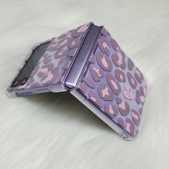 Samsung Galaxy Z Flip 3 Case Leopard Print Clear Case - Picture 6 of 7